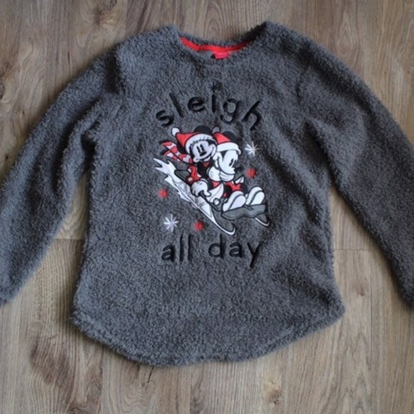 Disney Other - Disney Mickey & Minnie Christmas Sleighing PJ Top